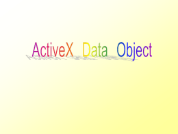 ActiveX Data Object ( ADO )