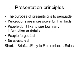 Presentation principles