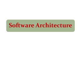 11. Software Architecture