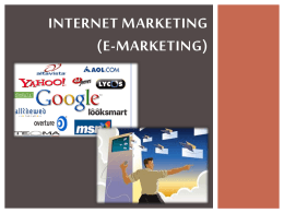 Internet Marketing (eMarketing)