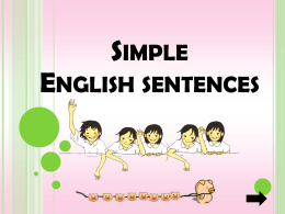 Simple English sentences