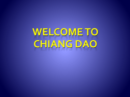 Welcome to Chiang Dao