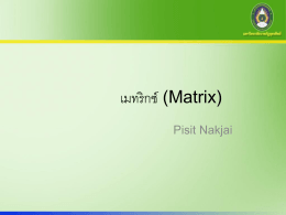 เมทริกซ์ (Matrix)