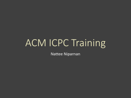 ACM ICPC Pre-Contest