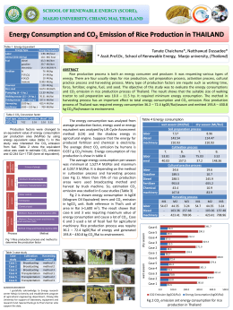Energy Consumption and CO 2 Emission of Rice - ระบบ E