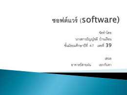 ซอฟต์แวร์ (software)