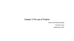 Chapter 3 The Law of Treaties