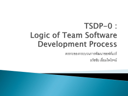 TSDP-0 : Logic of Team Software Development Process