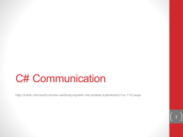 C# Communication