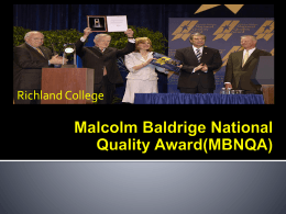 Malcolm Baldrige National Quality Award(MBNQA)
