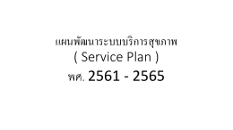 Service Plan - เขตสุขภาพที่ 3