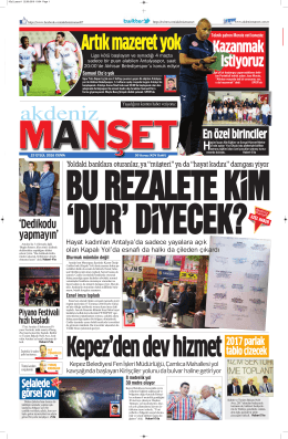 Kazanmak istiyoruz - Antalya Haber - Haberler