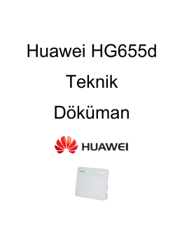 Huawei HG655d Modem Kurulum Kılavuzu