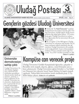Uludağ Postası 8. sayı (Eylül 2016)