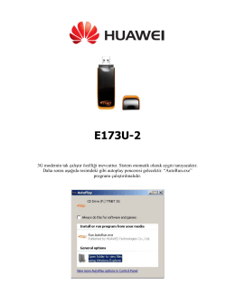 Huawei E173U-2 Modem Kurulumu