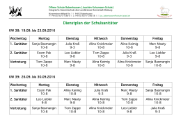 Dienstplan - Offene Schule Babenhausen (Joachim