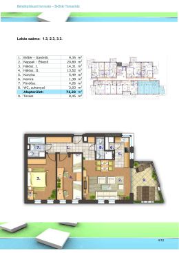 Belsőépítészeti tervezés – Siófoki Társasház Lakás száma: 1.3, 2.3