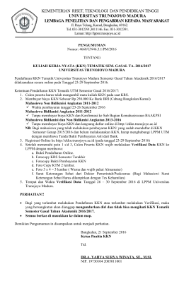 file pdf pengumuman pendaftaran kkn - e-KKN