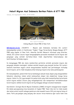 Hebat! Migran Asal Indonesia Berikan Pidato di KTT PBB