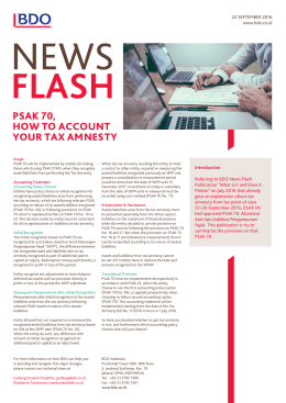 psak 70, how to account your tax amnesty