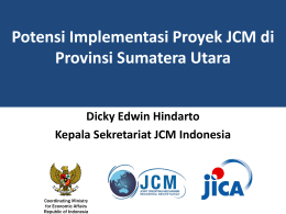 Potensi Implementasi Proyek JCM di Provinsi Sumatera Utara