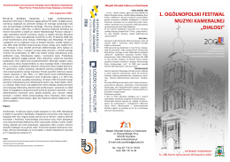 Folder Festiwalu – POBIERZ - Miejski Ośrodek Kultury w Ozorkowie