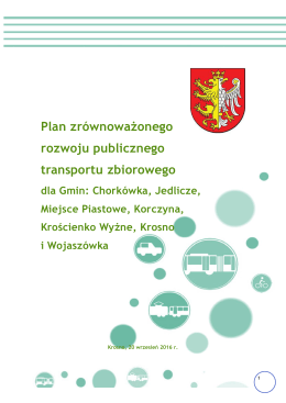 Plan zrównoważonego rozwoju publicznego transportu