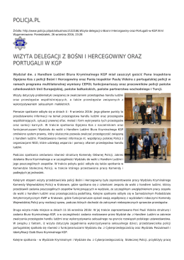 policja.pl wizyta delegacji z bośni i hercegowiny oraz portugalii w kgp