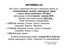 informacja - Łambinowice