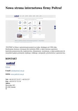 Nowa strona internetowa firmy Poltraf
