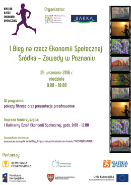 I Bieg na rzecz Ekonomii Społecznej Śródka – Zawady w Poznaniu