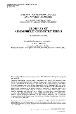 glossary of atmospheric chemistry terms