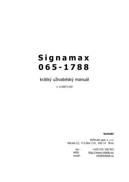 Manuál Signamax AP router 065-1788