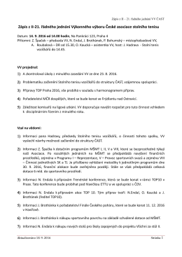 22. 09. 2016 PDF Zápis z II-21. řádného jednání výkonného výboru