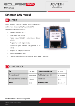 Arduino Ethernet LAN modul