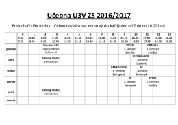 Učebna U3V ZS 2016/2017