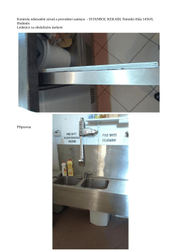 Kontrola odstranění závad a provedení sanitace