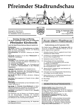 Pfreimder Stadtrundschau