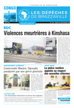 Violences meurtrières à Kinshasa