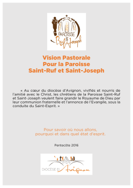 Vision Pastorale - Paroisse Saint Ruf