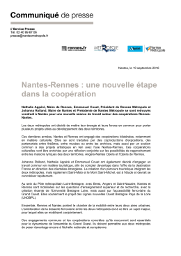 CP Nantes Rennes Une nouvelle etape dans la cooperation