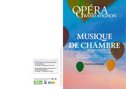 musique de chambre - Opéra Grand Avignon