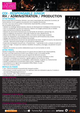 cdi - responsable junior rh / administration - HES