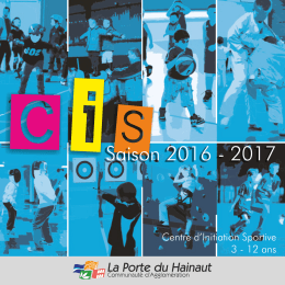 Plaquette CIS 2016-2017 - Communauté d`Agglomération de La