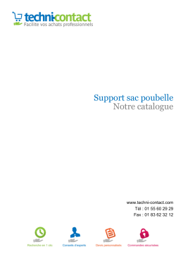 Support sac poubelle Notre catalogue - Techni