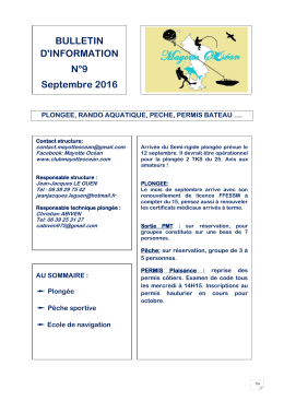 MYTE Océan-Bulletin Info N°9 Septembre