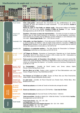 Agenda du week-end - Office de Tourisme de Honfleur
