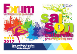Saison culturelle - Forum