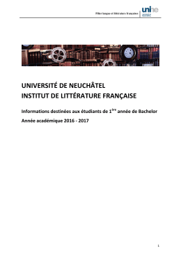 Pilier langue et littérature françaises