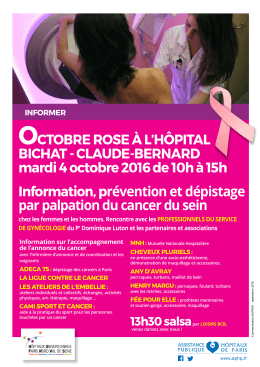 Téléchargez l`affiche – programme d`Octobre Rose à Bichat